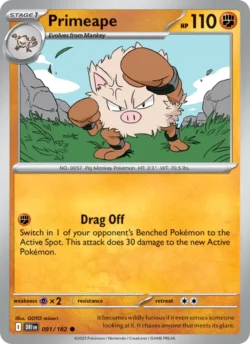 Primeape (#091) — Reverse Holo — DRI 091