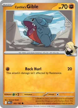 Cynthia's Gible (#102) Reverse Holo — Reverse Holo — DRI 102
