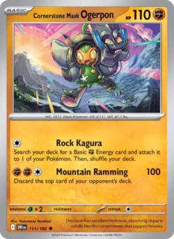 Cornerstone Mask Ogerpon (#111) Reverse Holo — Reverse Holo — DRI 111