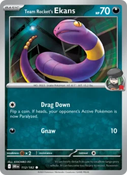 Team Rocket's Ekans (#112) — Reverse Holo — DRI 112