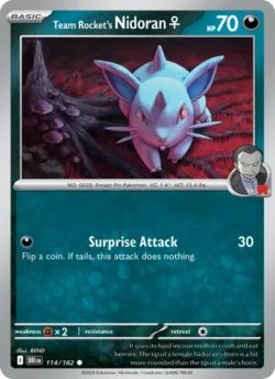 Team Rocket's Nidoran♀ (#114) — Reverse Holo — DRI 114