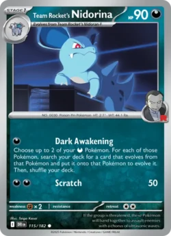 Team Rocket's Nidorina (#115) Reverse Holo — Reverse Holo — DRI 115