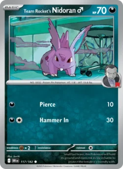 Team Rocket's Nidoran♂ (#117) — Reverse Holo — DRI 117