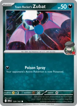 Team Rocket's Zubat (#120) — Reverse Holo — DRI 120