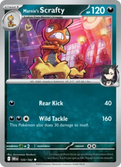 Marnie's Scrafty (#133) Reverse Holo — Reverse Holo — DRI 133