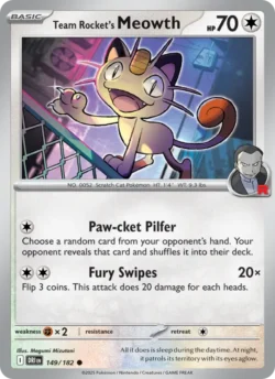 Team Rocket's Meowth (#149) — Reverse Holo — DRI 149