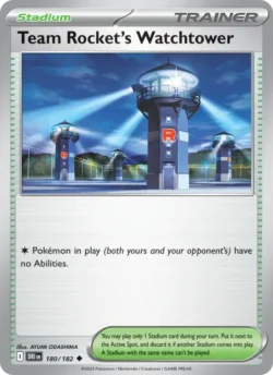 Team Rocket's Watchtower (#180) — Reverse Holo — DRI 180