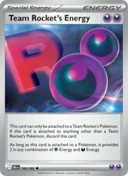 Team Rocket's Energy (#182) — Reverse Holo — DRI 182