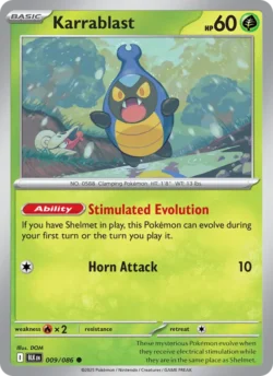 Karrablast (#009) — Pokeball — Reverse Holo — xBLK 009 — BLK 009