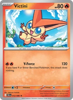 Victini (#012) — Pokeball — Reverse Holo — xBLK 012 — BLK 012