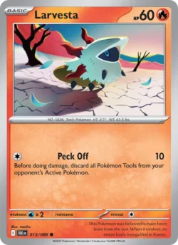 Larvesta (#015) — Reverse Holo — BLK 015
