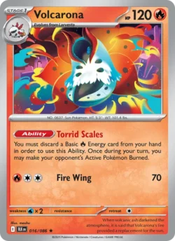 Volcarona (#016) Pokeball Reverse Holo — Pokeball Reverse Holo — xBLK 016 — BLK 016