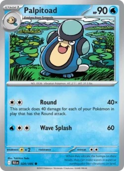 Palpitoad (#020) Reverse Holo — Reverse Holo — BLK 020
