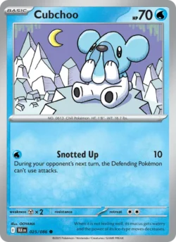 Cubchoo (#025) — Reverse Holo — BLK 025