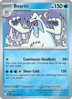 Beartic (#026) — Reverse Holo — BLK 026