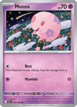 Munna (#035) — Pokeball — Reverse Holo — xBLK 035 — BLK 035
