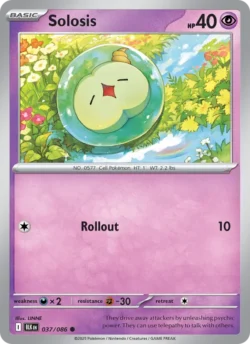 Solosis (#037) — Pokeball — Reverse Holo — xBLK 037 — BLK 037