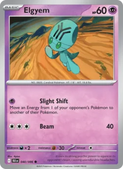 Elgyem (#040) — Reverse Holo — BLK 040