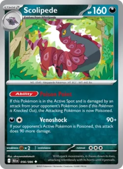 Scolipede (#056) — Reverse Holo — BLK 056