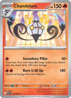 Chandelure (#018) — Reverse Holo — WHT 018