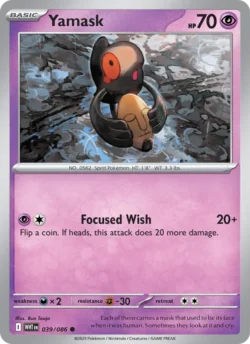 Yamask (#039) — Reverse Holo — WHT 039