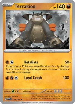 Terrakion (#054) — Reverse Holo — WHT 054