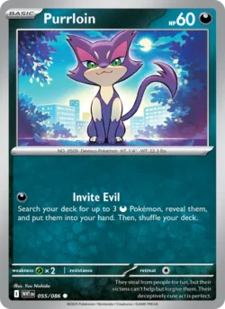 Purrloin (#055) — Reverse Holo — WHT 055