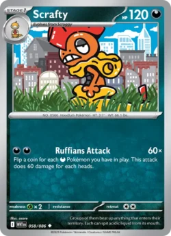 Scrafty (#058) — Reverse Holo — WHT 058