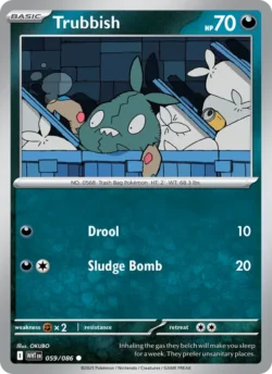 Trubbish (#059) — Pokeball — Reverse Holo — xWHT 059 — WHT 059