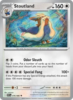 Stoutland (#076) — Reverse Holo — WHT 076