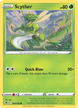 Scyther (#005) — Reverse Holo — ASR 005