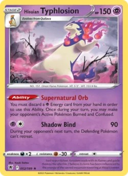 Hisuian Typhlosion (#052) Reverse Holo — Reverse Holo — ASR 052