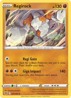 Regirock (#075) — Reverse Holo — ASR 075