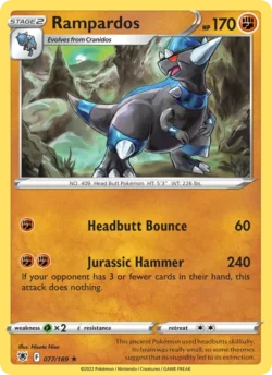 Rampardos (#077) — Reverse Holo — ASR 077