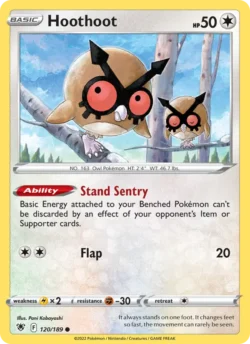 Hoothoot (#120) — Reverse Holo — ASR 120