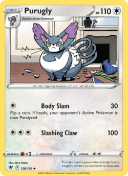 Purugly (#128) — Reverse Holo — ASR 128