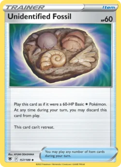 Unidentified Fossil (#157) — Reverse Holo — ASR 157