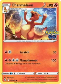 Charmeleon (#009) Reverse Holo — Reverse Holo — PGO 009