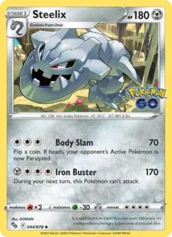 Steelix (#044) — Reverse Holo — PGO 044