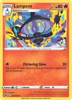 Lampent (#025) — Reverse Holo — LOR 025