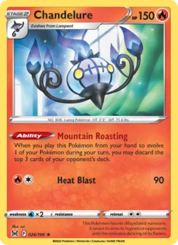 Chandelure (#026) — Reverse Holo — LOR 026