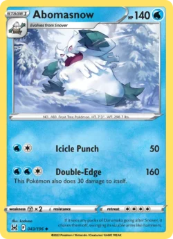Abomasnow (#043) — Reverse Holo — LOR 043