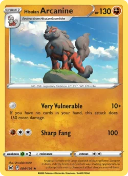 Hisuian Arcanine (#084) — Reverse Holo — LOR 084