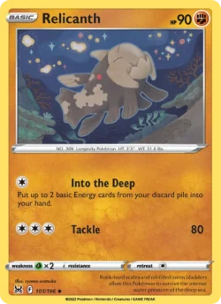 Relicanth (#101) — Reverse Holo — LOR 101