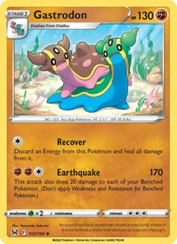 Gastrodon (#102) — Reverse Holo — LOR 102