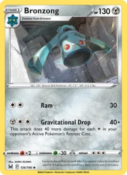 Bronzong (#126) — Reverse Holo — LOR 126