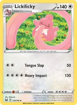 Lickilicky (#139) — Reverse Holo — LOR 139