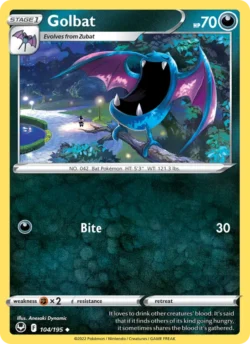 Golbat (#104) — Reverse Holo — SIT 104
