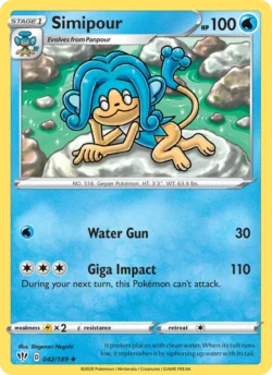 Simipour (#42) Reverse Holo — Reverse Holo — DAA 042
