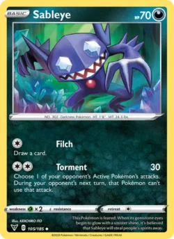 Sableye (#105) — Reverse Holo — VIV 105